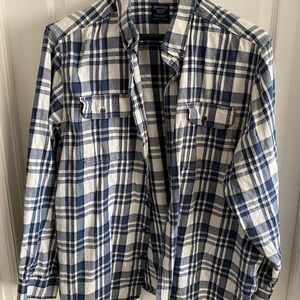 Men’s flannel blue and white